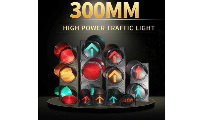 300mm (12 इंच) के साथ उच्च प्रवाह यातायात प्रकाश श्रृंखला