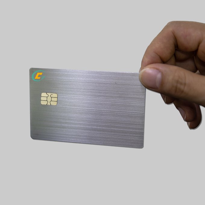 metal card dual interface emv bank card from csmtech