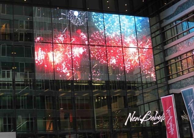 Transparent LED Display Outdoor P10.42mm 80% Transparency See Through LED Video Wall